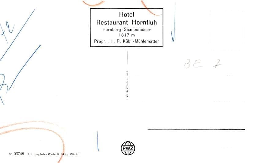 Saanenmöser, Restaurant Hornfluh