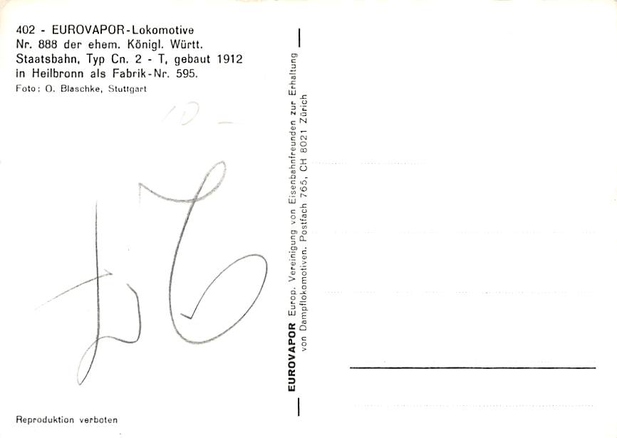 Eurovapor-Lokomotive, Königl. Württembergische Staastbahn