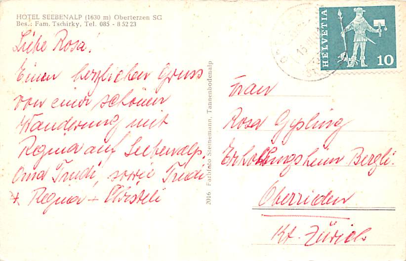 SG - Oberterzen, Hotel Seebenalp