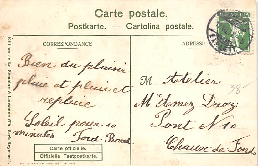 Lausanne, Fete Federale de Gymnastique 1909