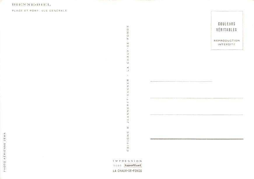 BE - Biel Bienne, Plage et Port