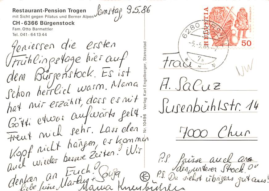 NW - Bürgenstock, Pension Trogen