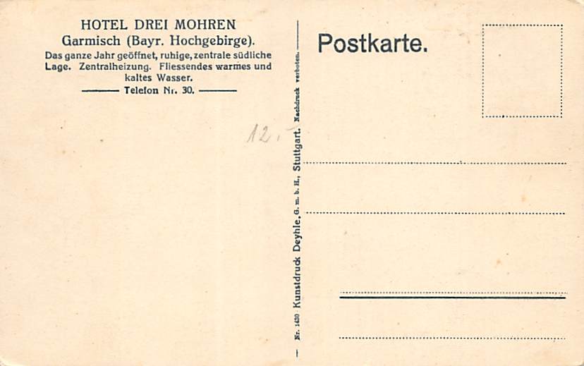 Garmisch, Hotel drei Mohren