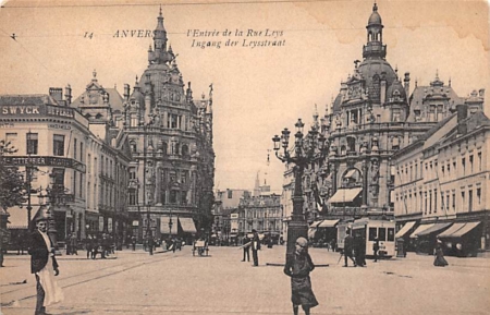 Anvers, l'Entrée de la Rue Leys