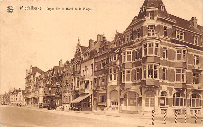 Middelkerke, Digue Est et Hotel de la Plage