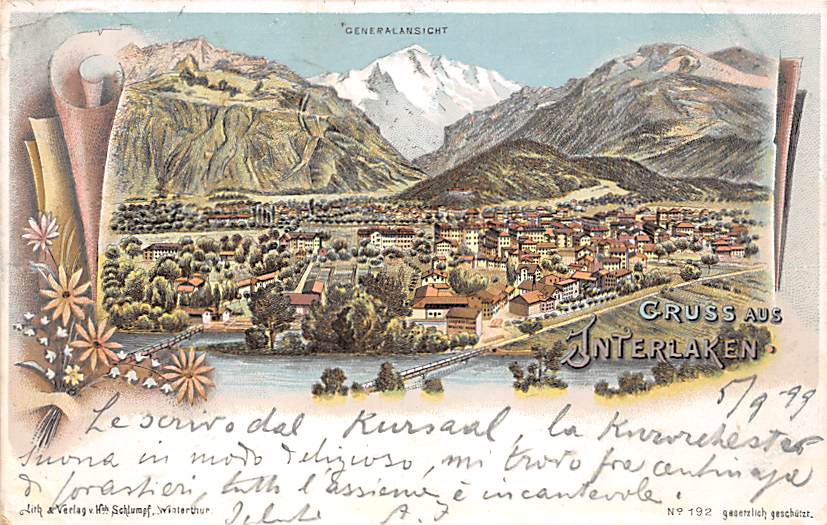 Interlaken, Gruss aus Interlaken