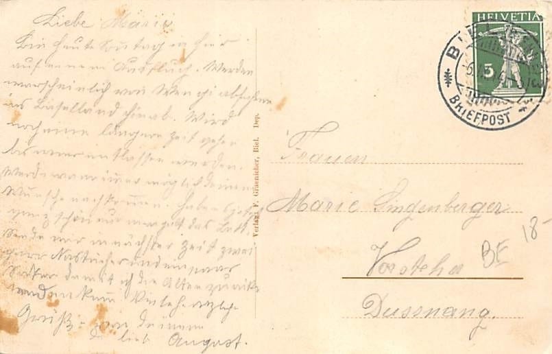 Biel-Bienne, und die Alpen