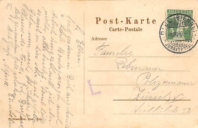 Biel-Bienne, und die Alpen