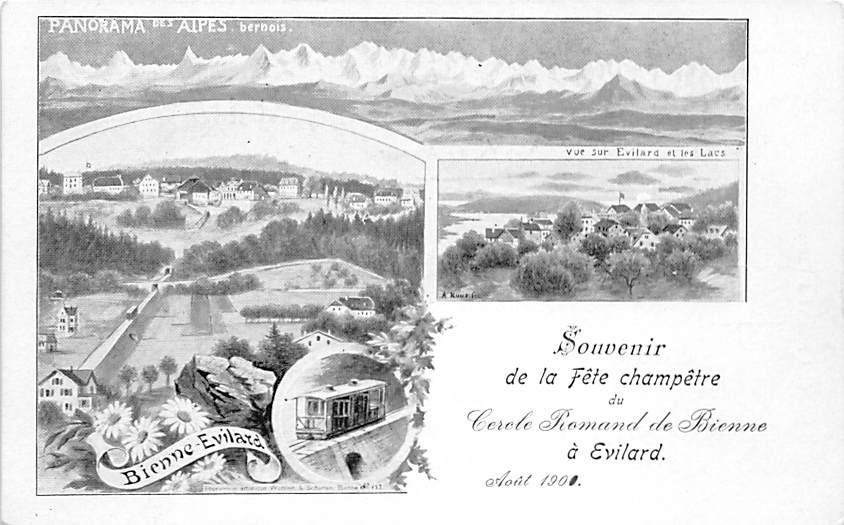 Evilard, Panorama des Alpes