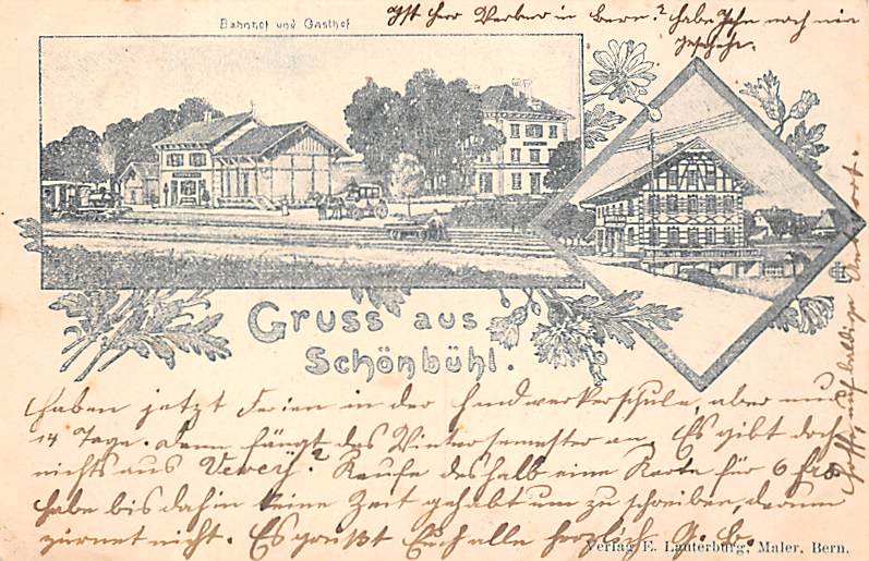 Schönbühl, Bahnhof und Gasthof