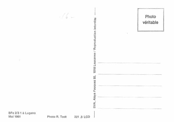 Lugano 1961, BFe 2/3 1