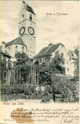 Suhr, Kirche und Pfarrhaus