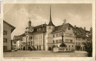 Zofingen, Rathaus und Thutbrunnen