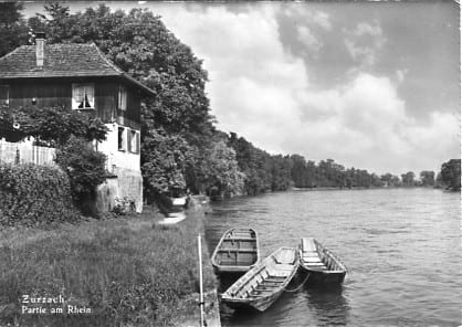Zurzach, Partie am Rhein, Ruderboote