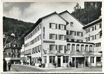 Baden, Hotel Hirschen, belebt