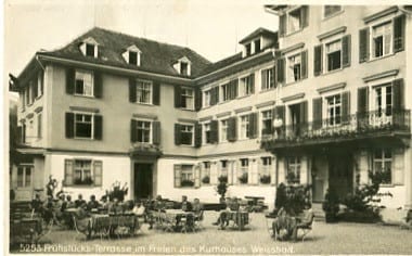 Weissbad, Kurhaus, Frühstücks-Terrasse