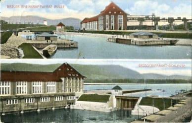 Augst, Basler Rheinkraftwerke, Schleuse Schiffahrt