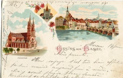 Basel, Münster, Mehrbildkarte