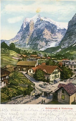 Grindelwald, Wetterhorn, belebt