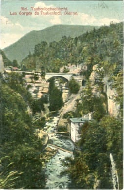 Biel, Taubenlochschlucht, inkl. Stabstempel Biel (Bienne)