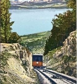 Funiculaire Neuchatel - Chaumont et vue sur les Alpes