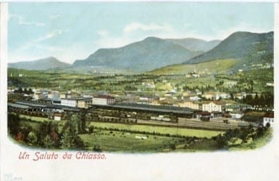 Chiasso, un saluto da Chiasso, mit Bahnhof und Zügen