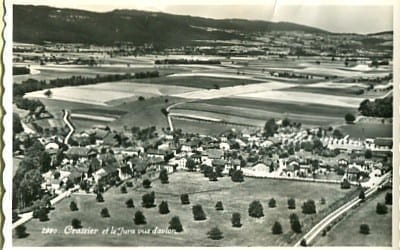 Crassier et le Jura vus d'avion