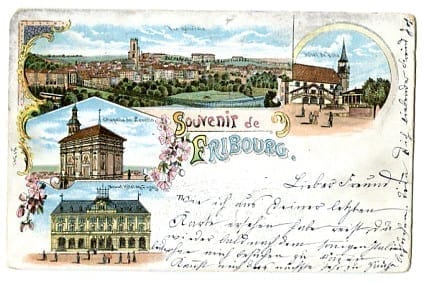 Freiburg, Mehrbildkarte, Chapelle de Loretto, Vue generale
