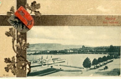 Genf, mit Kantonswappen