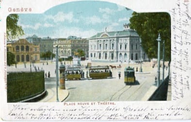 Genf, Place Neuve et Theatre, Tram