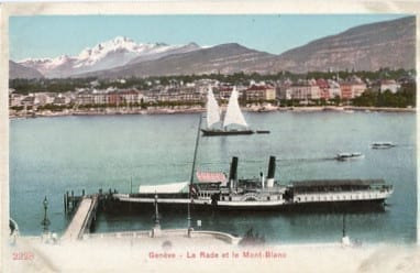 Genf, La Rade et le Mont Blanc