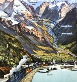 Gotthardbahn, Nordseite, Zug
