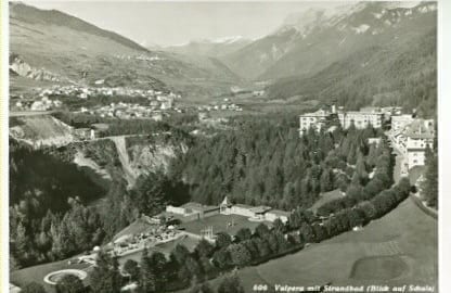 Vulpera, Strandbad mit Blick auf Schuls