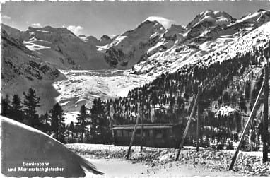 Berninabahn, und Morteratschgletscher