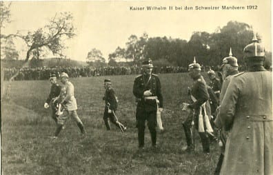 Kaiser Wilhelm II bei den Schweizer Manövern 1912