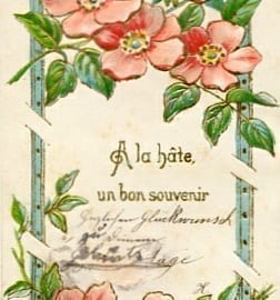 Glückwunschkarte, Blumen, Prägedruck