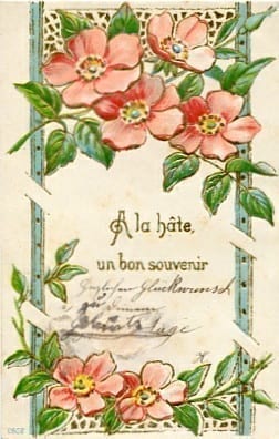 Glückwunschkarte, Blumen, Prägedruck