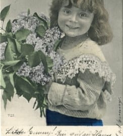 Mädchen, Blumen