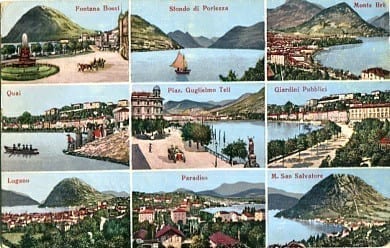 Lugano, Mehrbildkarte