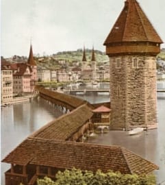 Luzern, Kapellbrücke und Wasserturm