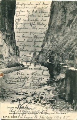 Meiringen, Aareschlucht, Ausgang und Ritzlihorn