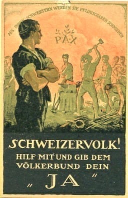 Politik - Abstimmung Beitritt Schweiz Völkerbund 1920