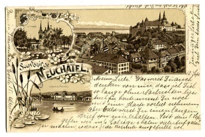 Neuenburg, Lithokarte, Mehrbildkarte