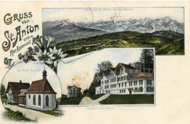 Oberegg, Gruss von St.Anton, 3-Bild Karte