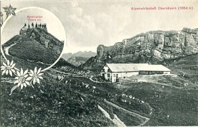 Oberkäsern, Alpenwirtschaft, mit Speerspitze