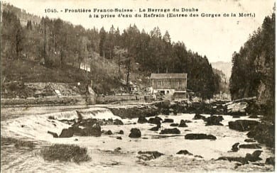 Le Barrage du Doubs a la prise d'eau du Refrain