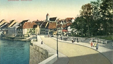 Rheinfelden, Rheinbrücke, belebt