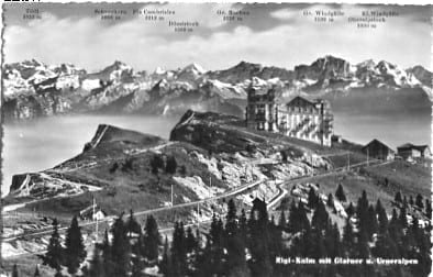 Rigi-Kulm, mit Glarner u. Urneralpen