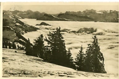 Rigi, Nebelmeer, Blick gegen Urirotstock
