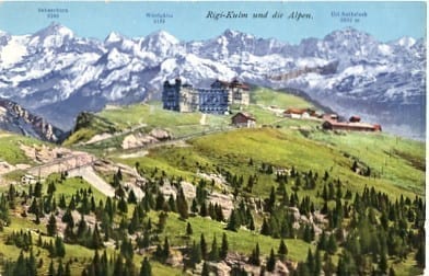 Rigi-Kulm, und die Alpen
